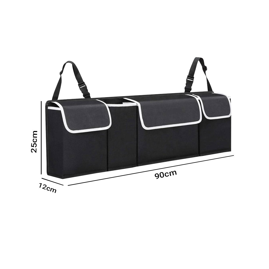NNEAGS Oxford Cloth Car Storage Trunk Organiser Backseat Multi-Purpose Interior Accessories Black-1