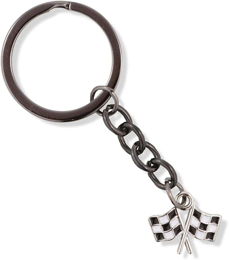 Gifts for Car Guys | Checkered Flag Keychain or Racing Gifts for Guys and Car Accessories for Men Gadgets as Great Gifts for Car Lovers or Car Gifts for Men and Women who Need a Great Car Keychain-0