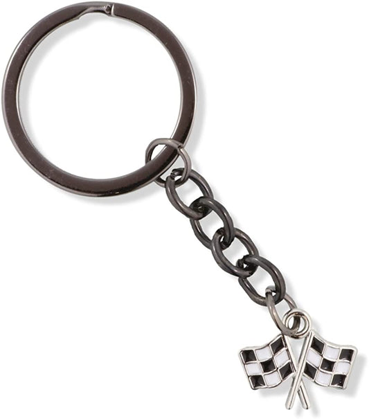 Gifts for Car Guys | Checkered Flag Keychain or Racing Gifts for Guys and Car Accessories for Men Gadgets as Great Gifts for Car Lovers or Car Gifts for Men and Women who Need a Great Car Keychain-0