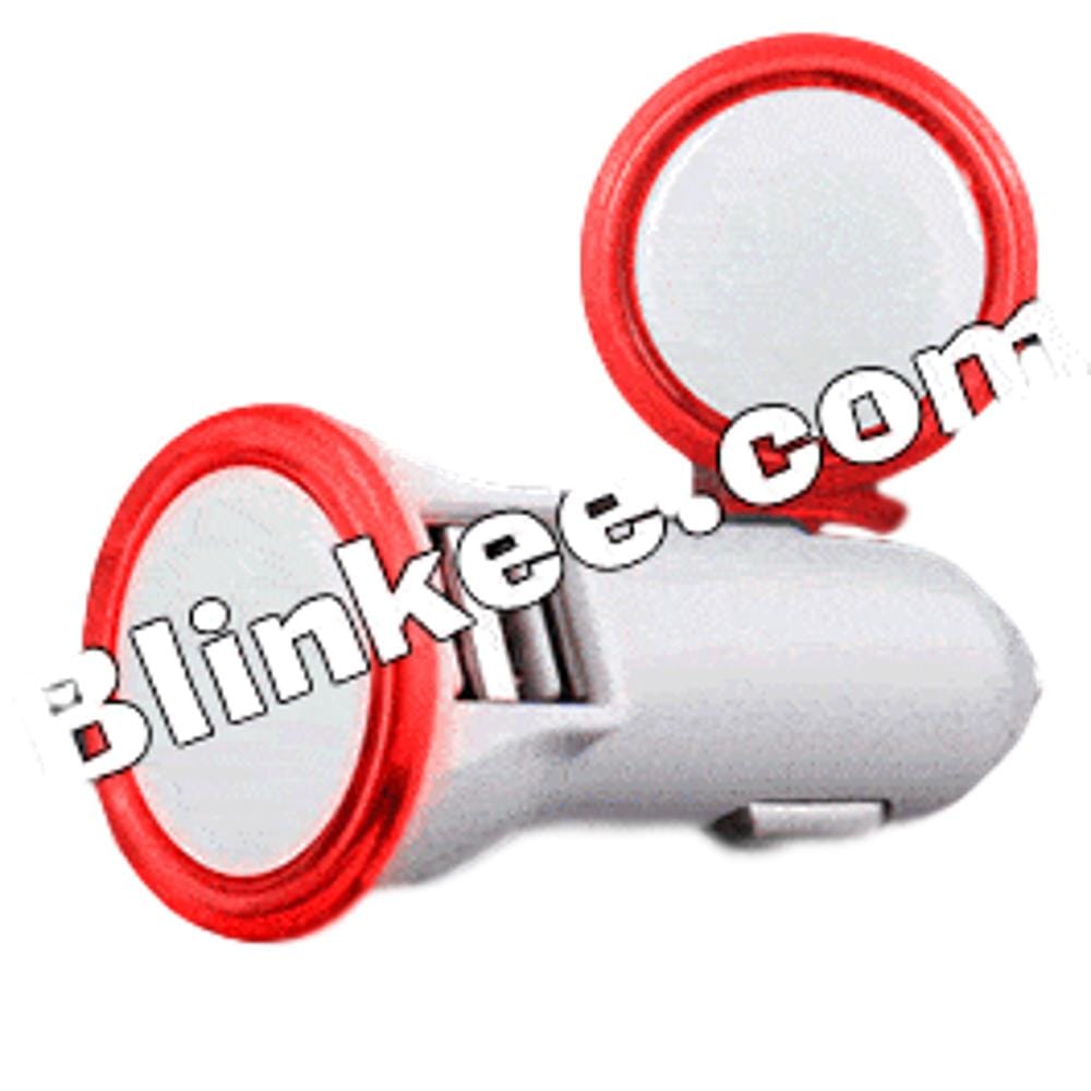 LED USB Port Car Charger Red-0