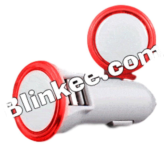 LED USB Port Car Charger Red-0