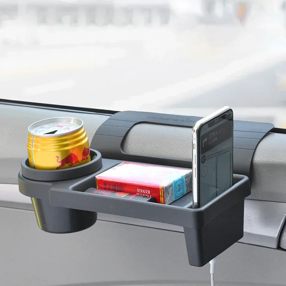 Multifunctional Car Side Door Hanging Organizer with Cup Holder Black-2