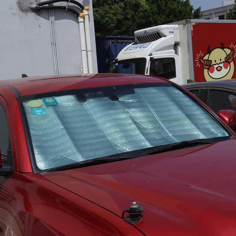 Silver Aluminum Foil Car Front Windshield-1