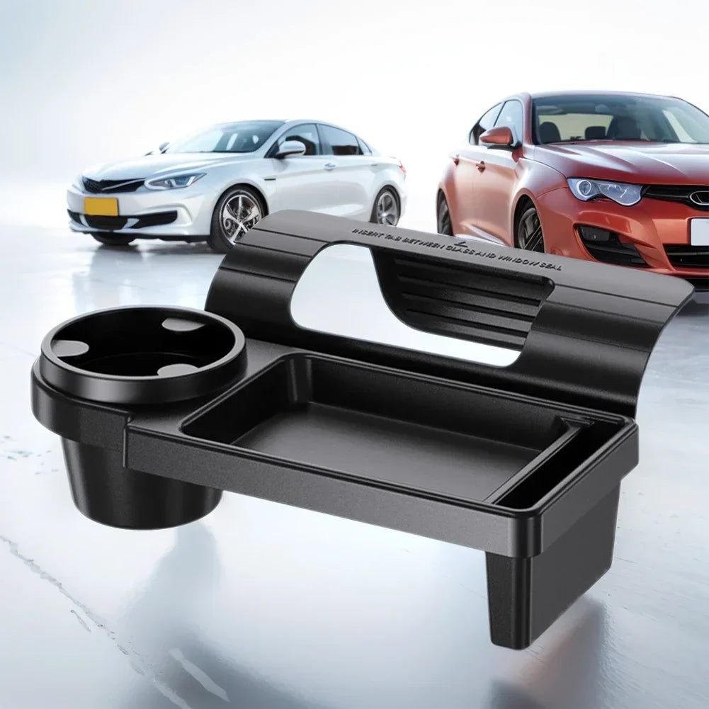 Multifunctional Car Side Door Hanging Organizer with Cup Holder Black-4