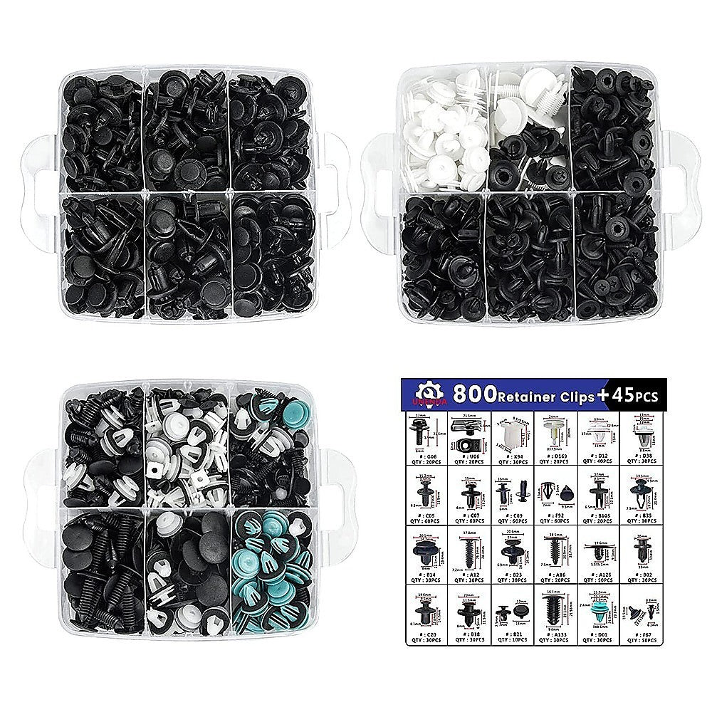 NNEDSZ 1000PCS Car Retainer Clips Auto Fasteners Push Trim Clips Pin Rivet Bumper Kit-2