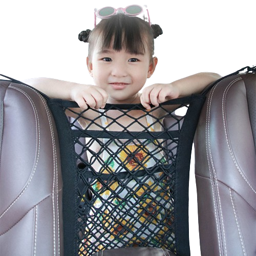 Car Interior Trunk Seat Back Elastic Mesh Net Car Styling Storage Bag Pocket Cage velcro Grid Pocket Holder Car Accessories-1